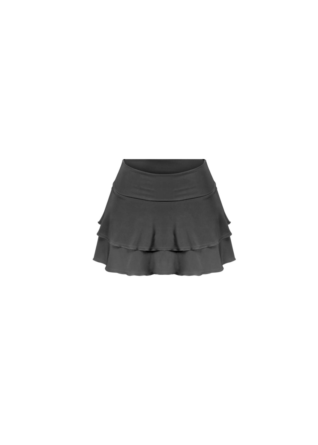 Fiona Ruffled Mini Skirt// Black