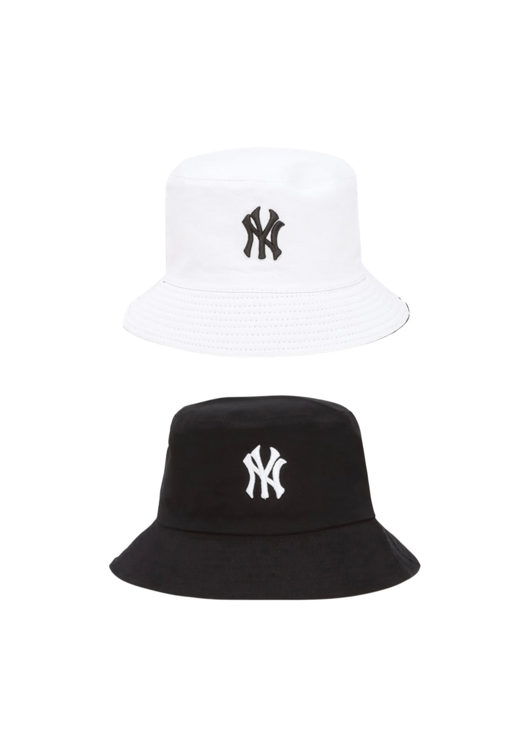 NY Reversible Bucket Hat// Black/White